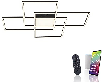 Paul Neuhaus LED Deckenleuchte Q-ASMIN Smart Home, dimmbar Fernbedienung | warmweiß - kaltweiß, Works with Alexa