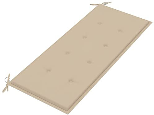 WIFESE Gartenbank-Auflage Beige 120x50x3 cm Sitzkissen Bank Bankauflage Sitzkissen Outdoor Sitzpolster Bank Sitzauflagen Gartenmöbel Universellen Design Geeignet für Gartenbänke im Freien