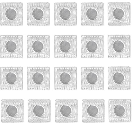 SyiXute 20 Paar Unsichtbare Magnetknopf,15mm Hidden Sew Magnetverschluss,Verstecktem Geldbörse Verschluss für Handtaschenkleidung (Silber)