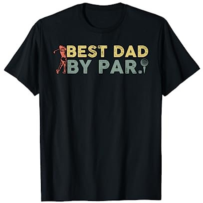 Vintage Best Dad By Par Design Vatertag Golf lustig T-Shirt