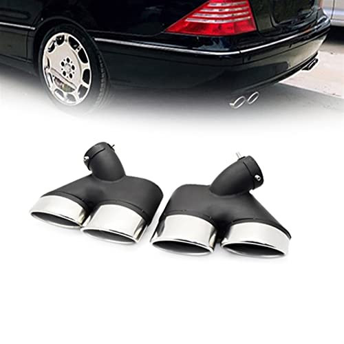 WEHOMY 1 Paar Edelstahl-Endrohr-Auto-Schalldämpfer-Endstücke Für Benz W211 E-Klasse E240 E280 E320 E350 E430 E500 E63 2002 2003 2004 2005 2006 2007 Auspuffblenden