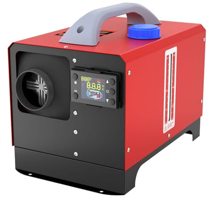 HENGMEI 8KW Dieselheizung 12V Standheizung Diesel Lufterhitzer Raumheizung Air Diesel Heizung mit LCD Monitor Auto, RV, Boote, LKW Heizung (Typ C, Schwarz+Rot)