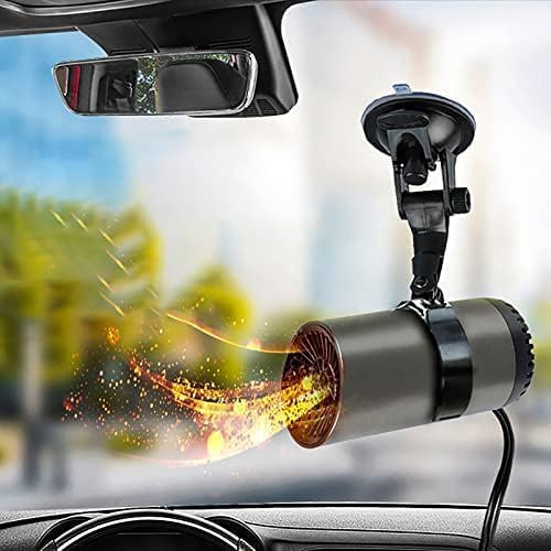 Kamanan Auto Defroster, 12V 2 in 1 Schnelles Erhitzen Auto-Heizung Wärmer Automatischer Defogger Entfroster Tragbar Auto Windschutzscheibe Defroster mit Saugnapfständer