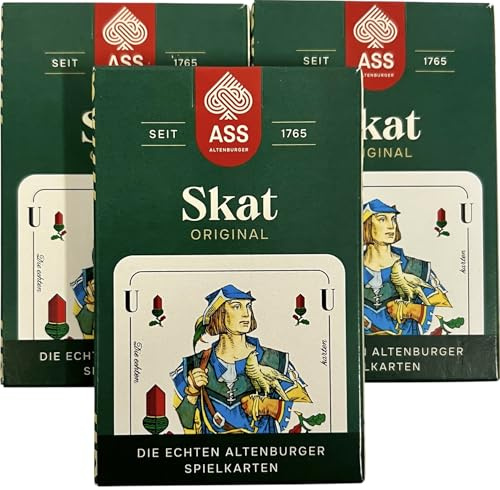 KOVA 5X Skat Kartenspiele Deutsches Blatt Karten Spiel für Bridge Canasta Poker Romme Kartendeck Altenburger Spielkarten Skatkarten Skatblatt Kartenspiel + 1x BILDMAGNET!
