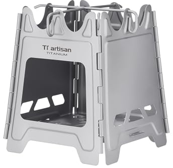 Ti hantverkare titan braskamin vikbar camping backpacking spis bärbar trä alkohol spis för utomhus camping picknick BBQ