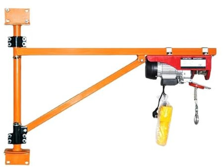 Palan électrique domestique 220V 200KG + support mural 200KG, petite grue de levage Portable for la décoration de la maison 12m 980W DOLUNTO