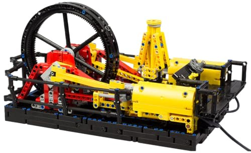 CreativeBlocker Motor Bausteine Set - 90° Offset Zylinder Dampfmaschine Modellbausatz, Lauffähiges Getriebe Motormodell Spielzeug, Tolle Geschenke für Technikbegeisterte (1367PCS)