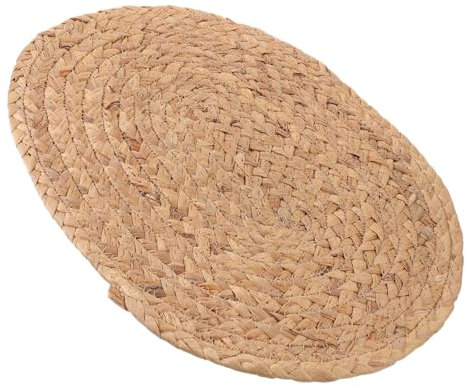 BELLIFFY Handwoven Straw Round Table Mat Placemat Heat Resistant Coaster Dinnerware Mat Decorative Placemat for Home