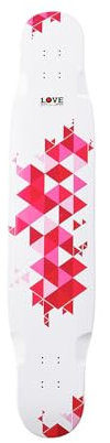 1 LOVE BOARDS Skateboard | Tapete däck 46 tum | rosa färg