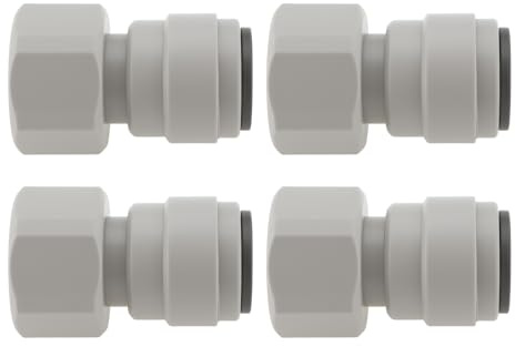 eMagTech 4 Pezzi Adattatore A Pressione Da 12 Mm A 1/2 BSP Per Tubo Dell'acqua Del Purificatore d'acqua Per Camper Da 42 Mm