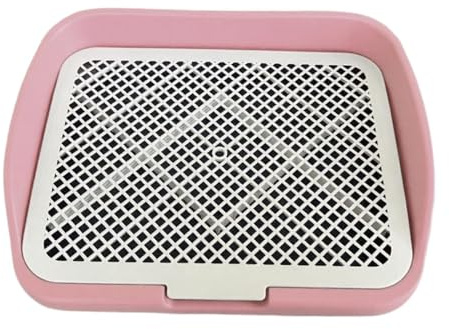 SZLIFE Lettiera per Cani Vaschetta Igienica Toilette per Cuccioli per Bisogni Che Include Colonna Staccabile Adatta per L'Igiene in Casa E Come Idea, Rosa