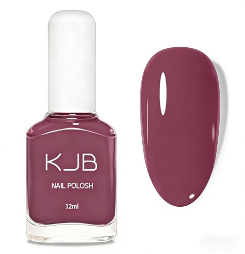 Nagellack gammalrosa violett snabbtorkande och långvarig enfärgad färglack – skimmer gnistrande nagelpolish för gör-det-själv nageldesign – snabbtorkande giftfritt nagellack – utan UV-lampa (DUSTY