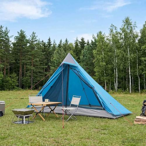 Mangloder Tente de trekking bleue 222 x 85 x 125 cm Tente à lancer ultra légère avec matériau imperméable, montage rapide, moustiquaire respirante et barres stables pour camping et randonnée en plein
