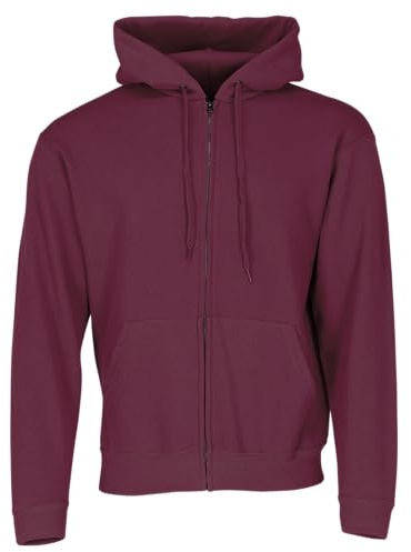 Fruit of the Loom Classic Hooded Sweatjacke - Farbe: Burgundy - Größe: M