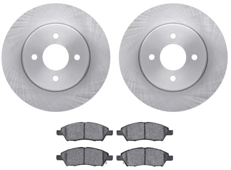 R1 Concepts Front Brake Kit For 2015-2019 Nissan Micra, 2012-2019 Nissan Versa| Blank Brake Rotors| Ceramic Brake Pads and Rotors Kit