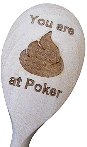 NEW ENGRAVED POKER WOODEN SPOON LOSER LAST BOOBY PRIZE WORST PLAYER NOVELTY CARDS JOKE WOOD KITCHEN COOKING BAKING GIFT PRESENT UK by FASTGAME