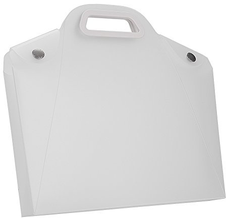 Ordner A4 Aktentasche Büro Handheld Ordnungsmappe Ringmappe mit Druckknopf Dokumente Papier Dateien Organizer Mappe tragbar haltbar Sammler für Alle Leute zum Sammeln und Organisieren von Papiere Weiß
