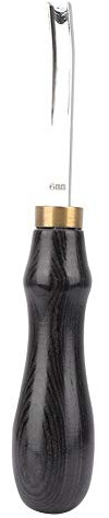 Marhynchus Leathercraft Edge Beveler utensili in pelle Coltello largo in pelle Coltello sottile Manico nero Strumento artigianale(6mm)