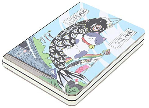 Anteckningsbok, högskoleskola, ämnen, daglig dagbok, tryckt omslag av japanska tecknade serier, tjockt papper, 5,7 cm x 4,1 tum, 224 sidor (persika)