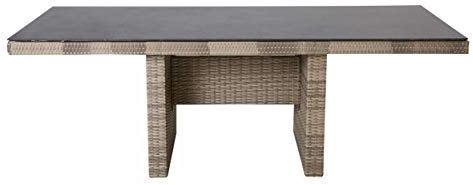 LC Garden Gartentisch Esstisch Turin Dining 220 x 100 cm Natur Beige Wangentisch-Design