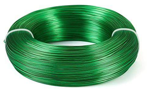 Cheriswelry Aluminiumtråd, 20 Gauge, böjbar metallhantverkstråd för smyckestillverkning, dockor, skelett, gör-det-själv-hantverk, grön
