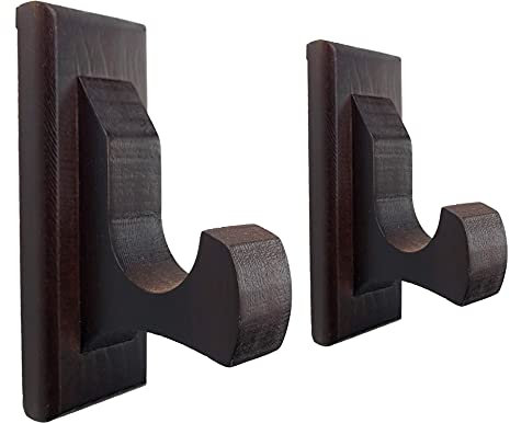NANGOPOP Sword Wall Mount Display Hooks - Wood Sword Holder Rack, Hanger for Martial Arts Weapons, Axe, Knife, Dagger, Lightsaber and Wizard Wand at Home or Office