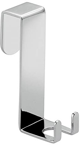 Gedy G-Thor Porta tergivetro, Misure e Peso: 2,1X4,5X7 CM & 0,04 kg, Gancio Muro in Ottone, Finitura cromata, Design R&S, 2 Anni di Garanzia