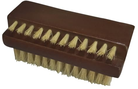Coralpearl Holz Nagelbürste Rosenholzfarbe Naturborsten 1 Stück, Doppelseitige Handwaschbürste Reiniger, Fingernägel Zehennägel Bürste, Handwerkerbürste Scheuerbürste, Scrubbing Reinigungsbürsten | Zweiseitig für feste Reinigung, Hand-, Finger- und Fuß-, Zehennagel-Peelingbürste für Männer, Frauen, Kinder, Maniküre