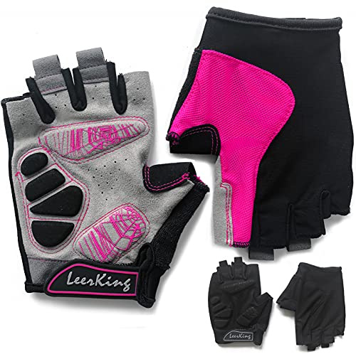 LeerKing Guantes Gimnasio Pesas para Hombre Mujer Transpirables con Protección Antideslizante Entrenamiento Levantamiento Yoga Ciclismo