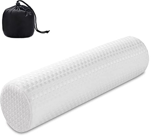 Findigit Cervical Neck Roll Memory Foam Pillow Cylinder Round Bolster Pillow for Neck Pain Relief Sleeping , Round Necks Support Pillow for Head, Back, Legs, and Yoga 18.5*5