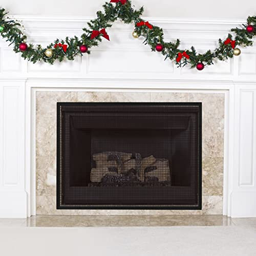 Pantalla de malla segura para chimenea, a prueba de niños, pantalla de malla para chimenea, barrera de chimenea, red adhesiva, cubierta de chimenea, puertas de chimenea para chimenea existente para
