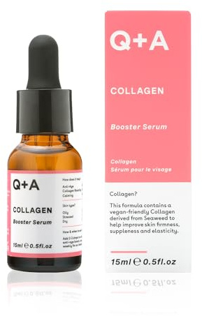 Q+A Collagen Booster Serum (15ml), Collagen Face Serum, Skincare with Algae Extracts, Smooths, Plumps & Hydrates, Vegan & Cruelty Free, For All Skin Types