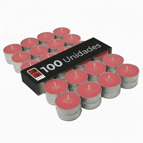 Velas de Té Perfumadas Frutas del Bosque 100 Uds COM-FORT HOUSE | Hasta 4,5 horas de combustión, Aroma frutas del bosque, Ambiente acogedor, Combustión uniforme