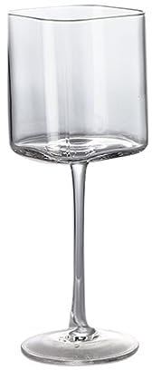 ZXCMY Exquisito Copas de Vino Creativas Copas de champán cuadradas de Tallo Largo para Vino Tinto y Blanco 390ml/13.2oz Útil