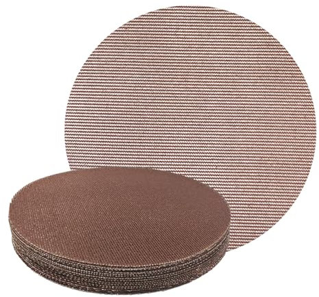 GZKTY 23 Pezzi Rete Dischi Abrasivi 225mm, Grana 60/80/120/180/240, Per Levigatrice Orbitale da 225mm e Levigatrici per Legno per la levigatura di superfici dure, legno, stucco, vernice, metallo