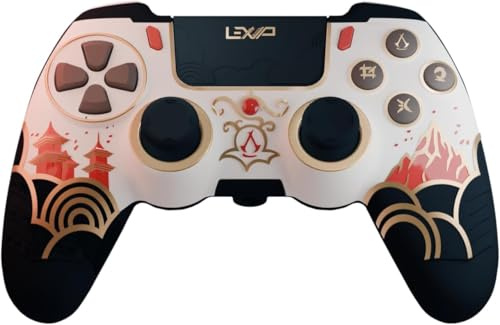 Lexip X Ubisoft Assassin's Creed Shadows Manette sans-Fil 2.4GHz Via USB dongle, 4 palettes programmables, Compatible avec PS4, Switch, PC