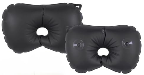 EURI Badewannenkissen | aufblasbares Badewannenkissen mit Saugnäpfen | Badewannenkissen mit Saugnäpfen | rutschfest | ergonomische Kopfstütze |