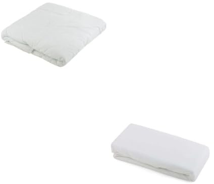 Junior Joy Baby-Bettwäsche-Set, 4,5 Tog, 100% Baumwolle, weich, atmungsaktiv, leicht, maschinenwaschbar, mehrere Farben (Kinderbettgröße 120 x 150 cm), Weiß