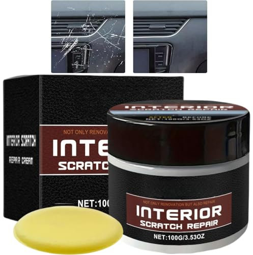 100g Dashboard Restorer for Car Interior,Dashboard Scratch Remover,UV Protection Scratch Repair Kit,Dashboard Scratch Repair Kit,Portable Scratch Repair Wax for Vehicle Parts,Car Dashboard Polish