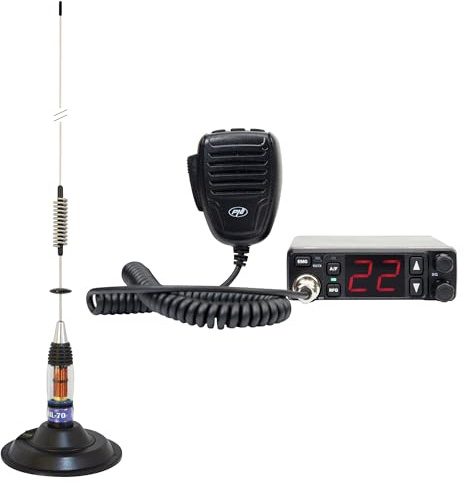 Station Radio CB PNI Escort HP 5500 + antenne CB PNI ML70, avec Base magnétique de 145 mm
