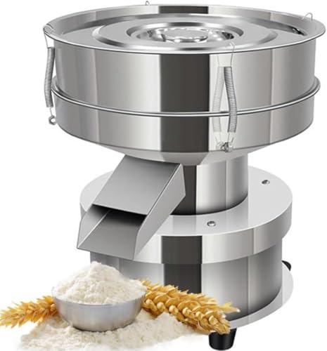 JKJZSALJ Tamiseuse Vibrante Électrique 50 W, Tamiseuse Automatique pour Poudre, Tamis Électrique en Acier Inoxydable 300 Mm, pour Granulés, Poudre, Grains, 1 Filet, 1 Couvercle, 10 Cm
