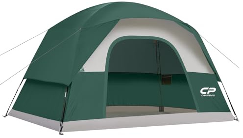 CAMPROS CP Campingzelt Familienzelt Wasserdicht Kuppelzelt mit Moskitonetz & Belüftung, Schnellaufbau Outdoor Zelt für Camping und Familie