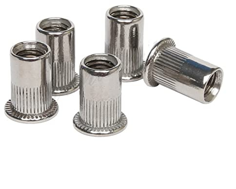 Metall-Blindnietmuttern, Einpressmuttern, 304 Edelstahl Senkkopf Nietmuttern Mehrere Größen Packung mit 10-20 Stück(M4 20pcs)