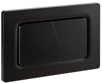 Empyreal WC Drückerplatte Matt für Geberit Sigma01 20 30 UP300&320 Schwarz | Spülkasten Betätigungsplatte Ersatzteile mit 2-Mengen-Spülung,115770115,Maße 24,6 × 16,4 cm