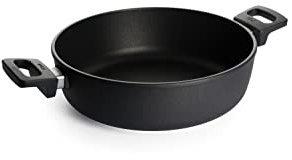 Woll Nowo Titanium Kasserolle, Ø 28 cm, 8 cm hoch, 4.5 Liter, mit 2 Seitengriffen - Geeignet für Ceran, Gas, Elektro, Halogen - nicht induktionsgeeignet