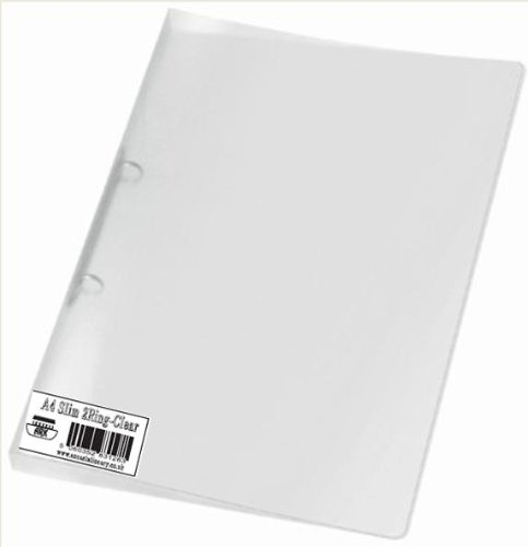 3 x Ark Clear A4 Slim (20mm Spine) 15mm 2 Ring Project Style Ring Binders (31283) By Ark