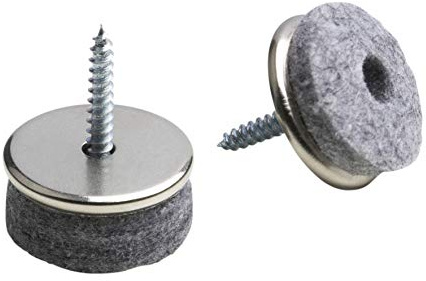 Meister, Feltrini per parquet con vite, 16-pz., finitura al nickel, 644356, 24 mm