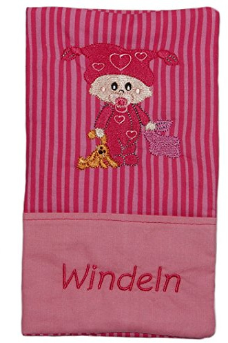 Rosa Windeltasche * mit zwei Fächern * Baby * ca.25 cm x 15 cm * WT-rs_0005