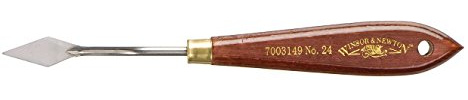 Winsor & Newton 7003149 Malmesser für Acrylfarben & Ölfarben mit elastischer Klinge und ergonomischen Naturholzgriff in Profiqualität - Nr. 24