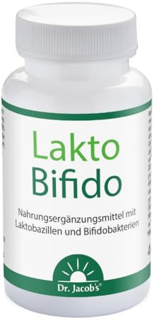 Dr. Jacob's LaktoBifido 90 Kapseln I garantiert 5 Milliarden Laktobazillen und Bifidobakterien pro Kapsel I geeignet bei Histaminintoleranz (HIT) I ohne Hefe und Gluten I 90 Portionen